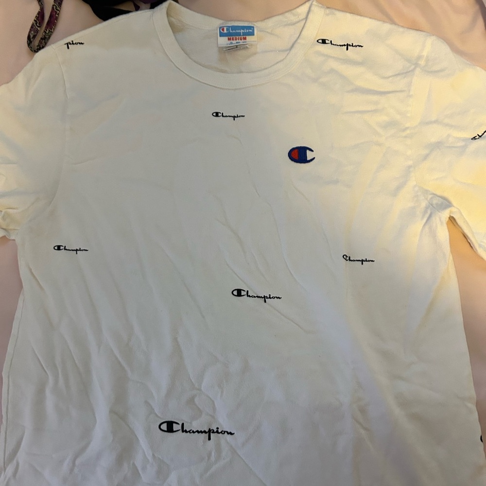 Champion White Short Sleeve Tee